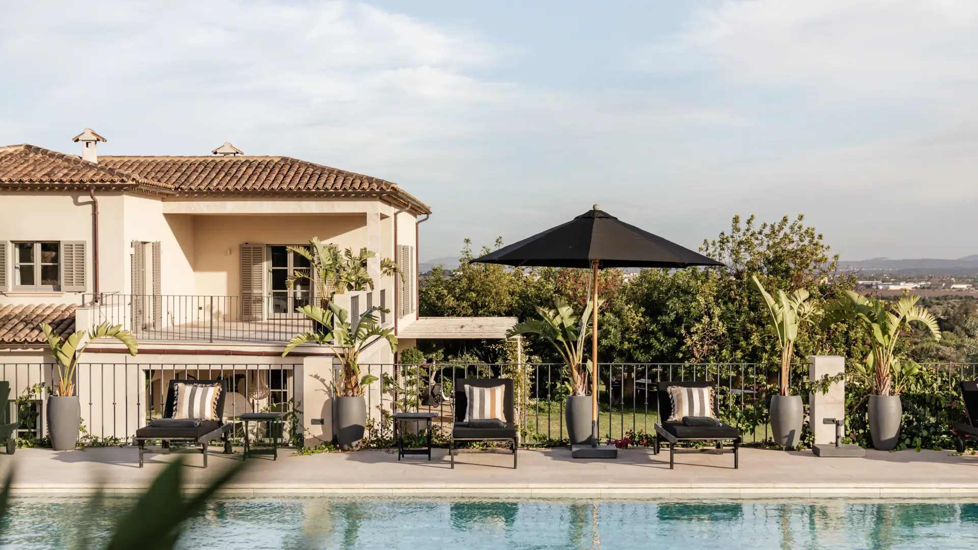 Luxury stone villa with aerial views over Central Mallorca and the Mediterranean &mdash; exclusive property represented by Isabella Janoschka