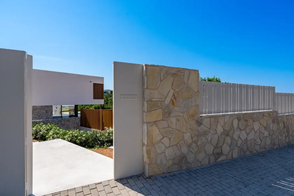Stone entrance gate at Nova One
