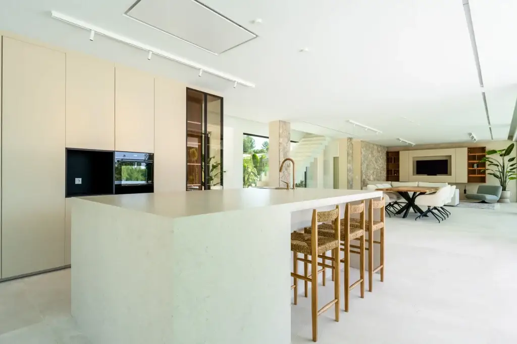 Open kitchen with island at Nova One