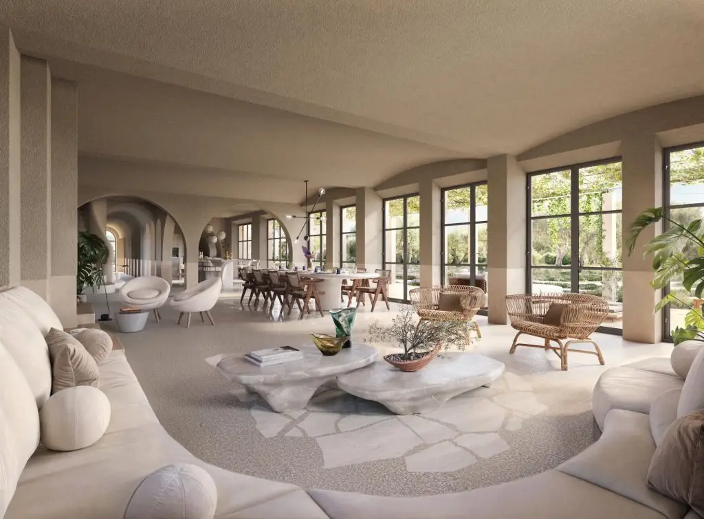 Visualización del diseño de la sala de estar en Santa María del Camí