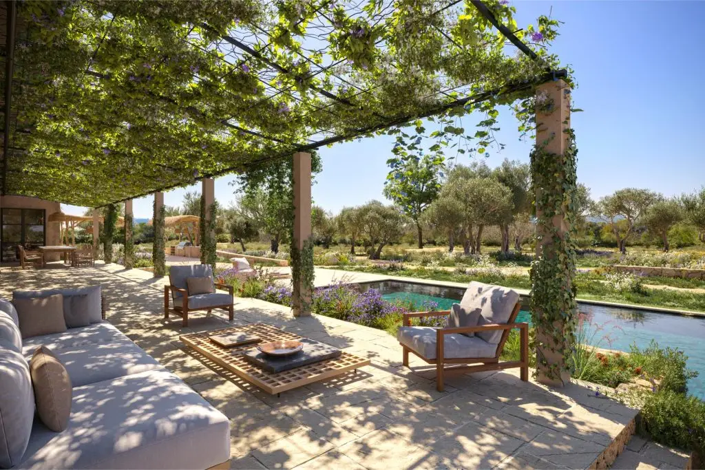 Pergola and garden design visualisation in Santa Maria del Camí
